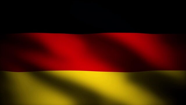 the flag of germany blowing in the wind as a realistic background