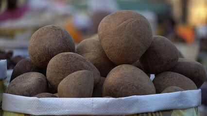 Closeup picture of coconut gola - obrazy, fototapety, plakaty