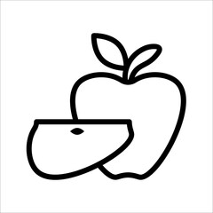 Apple Icon in trendy flat style isolated on whitebackground. Apple Icon page symbol for your web site design. vector illustration. EPS 10