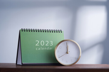 2023 desk calendar and alarm clock