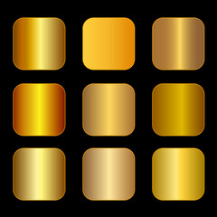 premium royal golden gradients swatches palette set design