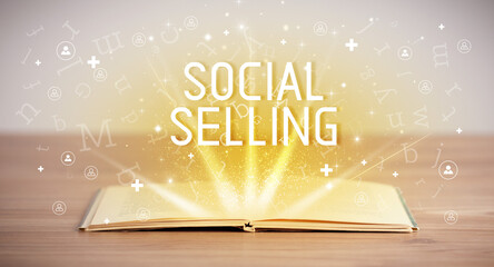 open book, social networking concept