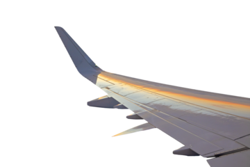  sunset seen from aircraft with reflection of sun in wing