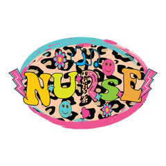 nurse SVG png, retro vintage leopard nurse svg png, Nurse Sublimation, Nursing Designs, Registered Nurse, Nurse leopard cheetah print svg