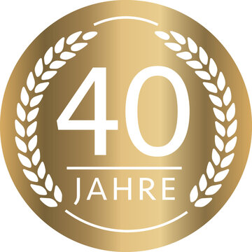 Button 40 Jahre Gold