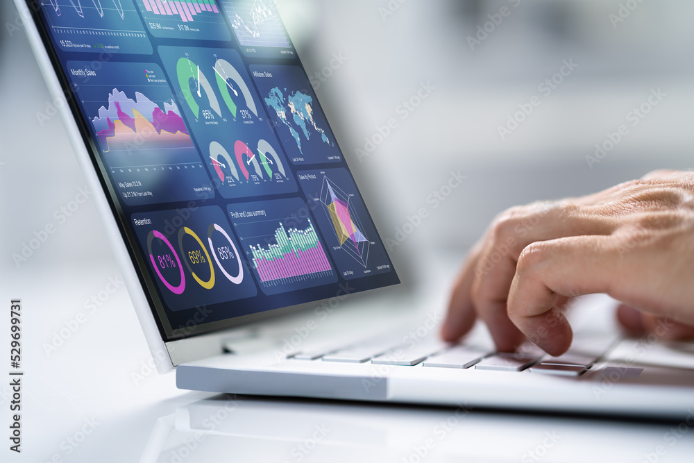 Aufkleber KPI Business Analytics Data Dashboard