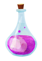 A vial with lilac colored potion