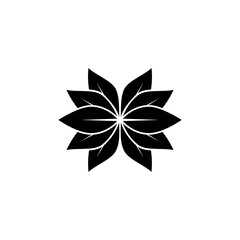 Lotus flower icon sign for mobile concept and web design