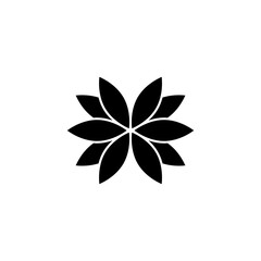 Lotus flower icon sign for mobile concept and web design