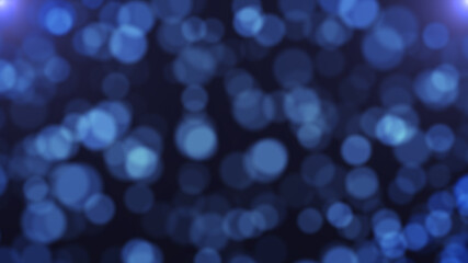 Fototapeta na wymiar Blue shiny particle Bokeh motion light luminance illustration night background, artistic space speed magic effect background.