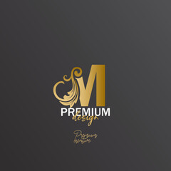 Premium Vector M Logo. Beautiful Logotype design for luxury corporate brand.