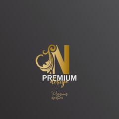 Premium Vector N Logo. Beautiful Logotype design for luxury corporate brand.