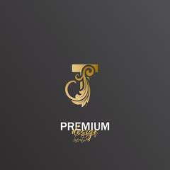 Premium Vector T Logo. Beautiful Logotype design for luxury corporate brand.