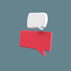 3d minimal bubbles chat icon messages 3d rendering illustration