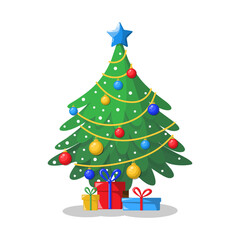 Festive vector christmas trees.