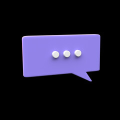 3d minimal bubbles chat icon messages 3d rendering illustration