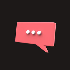 3d minimal bubbles chat icon 3d rendering illustration