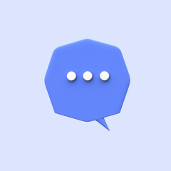 3d minimal bubbles chat icon 3d rendering illustration