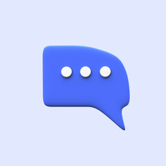 3d minimal bubbles chat icon 3d rendering illustration