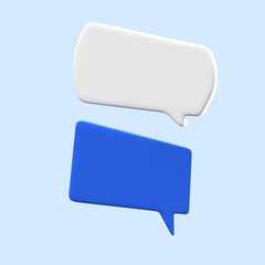 3d minimal bubbles chat icon 3d rendering illustration