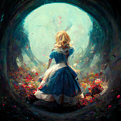 Fototapeta na wymiar Alice in Wonderland