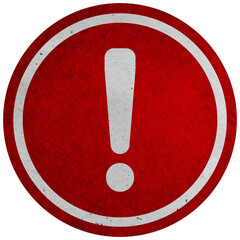 Hazard warning symbol rustic texture with exclamation mark. Hazard warning attention sign with...
