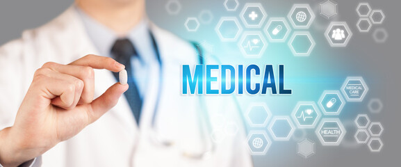 Close-up of a doctor giving you a pill