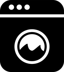 Isolated icon of a washing machine or dish washer. Concept of home appliances and cleaning. 	