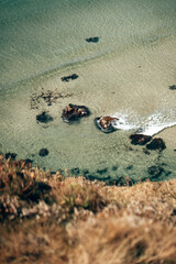 Views around Trevone Bay in Cornwall, England in summertime