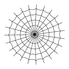 Spider web isolate on png or transparent background, happy Halloween banner, template for poster, brochure, advertising, promotion, sale marketing