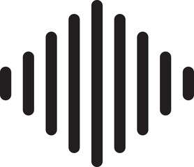 sound wave icon. Analog and digital audio signal. Music equalizer. Interference voice recording. Sound wave illustration. Voice sound assistant. music player, voice, dictaphone