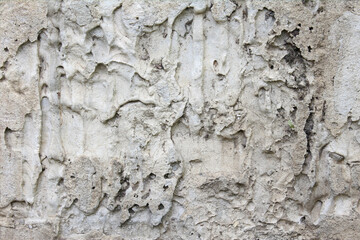 Texture of relief plaster. Interesting textured wall.