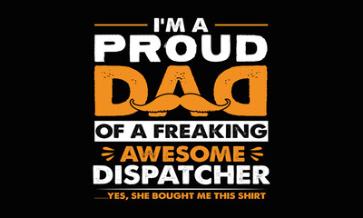 Dad T-shirt Design Vector Template