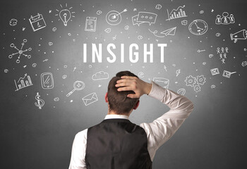 Rear view of a businessman