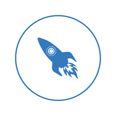 Boost launch rocket spaceship icon | Circle version icon |