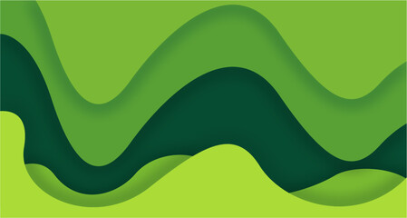papercut abstract green background