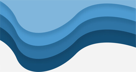 watercolor blue papercut background