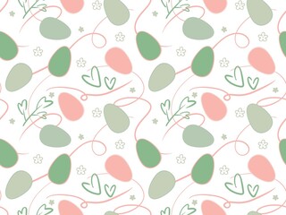 Easter eggs seamless spring pattern for kids clothes print and notebooks and wrapping paper and fabrics