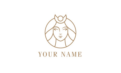  icon logo of luxury traditional queen 