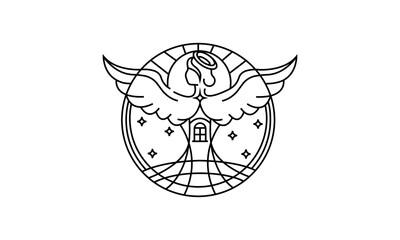  icon logo of luxury traditional queen 