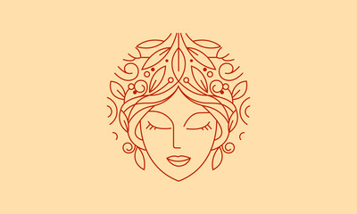  icon logo of luxury traditional queen 