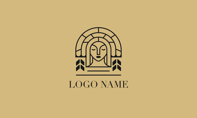  icon logo of luxury traditional queen 