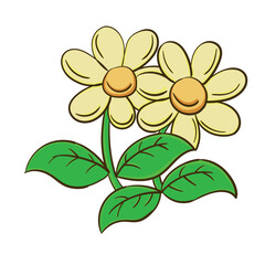 sunflower vector  mascot illustration design