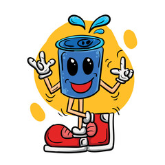 vector mascot bottle illustration design
