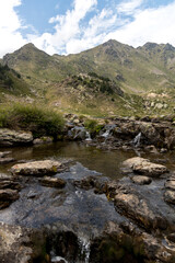 Naklejka na ściany i meble mountain view of estany primer in Andorra