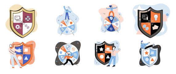 Confidence concept. Person has private conversation metaphor. Confidential communication. Trust property, reassuring partnerships, conviction. Protection of intellectual property. Confidential data