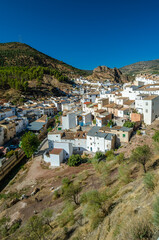 Fototapeta na wymiar Aerial view of the village of Cambil, Spain