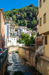 River in the village of Cambil, Spain