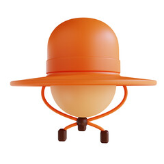 3D illustration camping hat suitable for camping