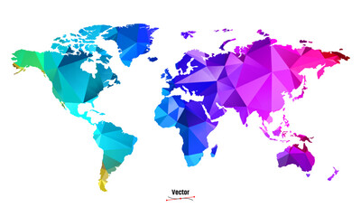Fototapeta na wymiar Map of a divided multipolar world